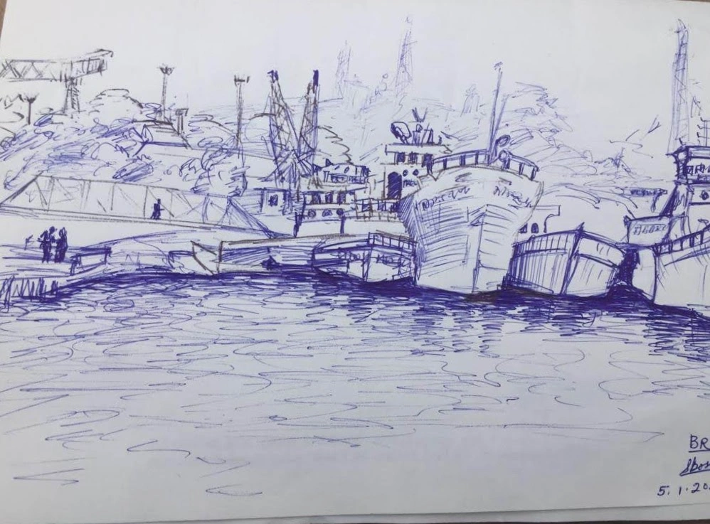 Portrait painting by Swagata Bose